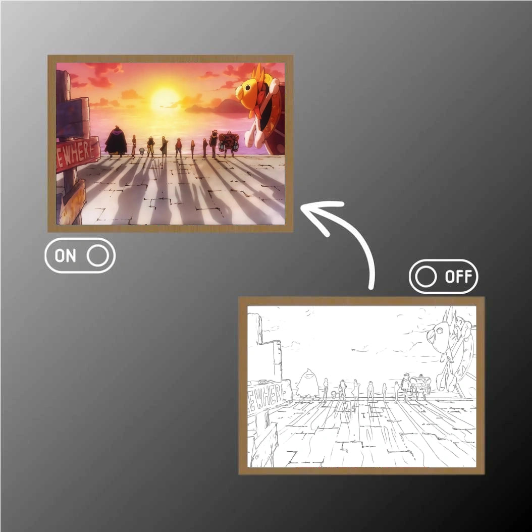 One Piece Sunset Light Painting