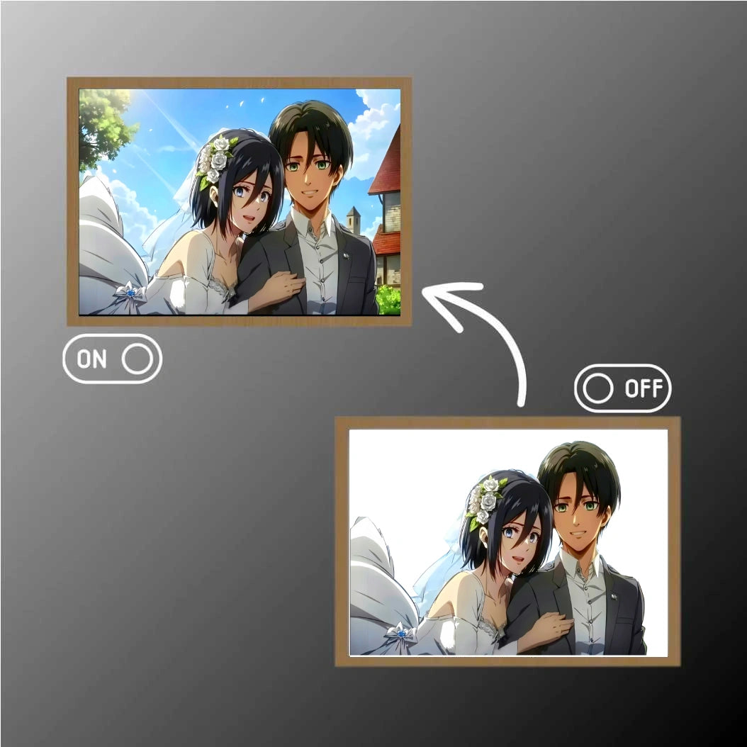 Attack on Titan Eren and Mikasa Light Painting