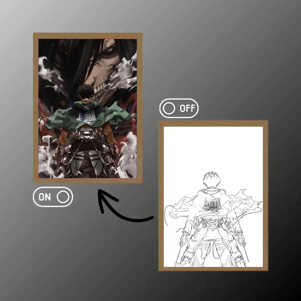 Attack on TitanEren Yeager Titan Transformation Light Painting