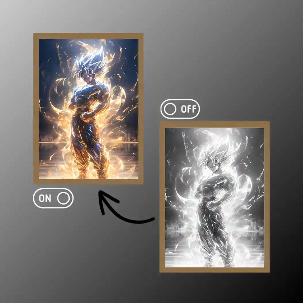 Dragon Ball Golden Goku Light Painting