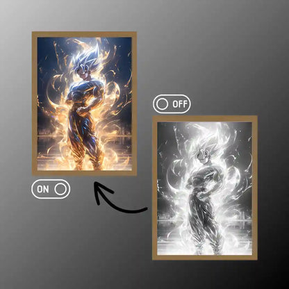 Dragon Ball Golden Goku Light Painting