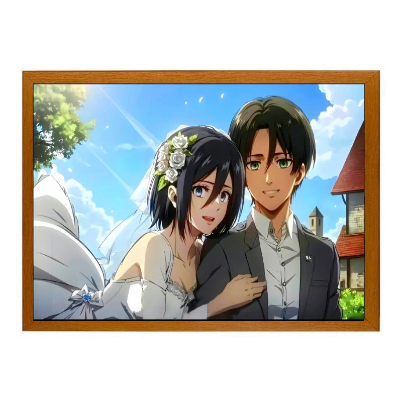 Attack on Titan Eren and Mikasa Light Painting