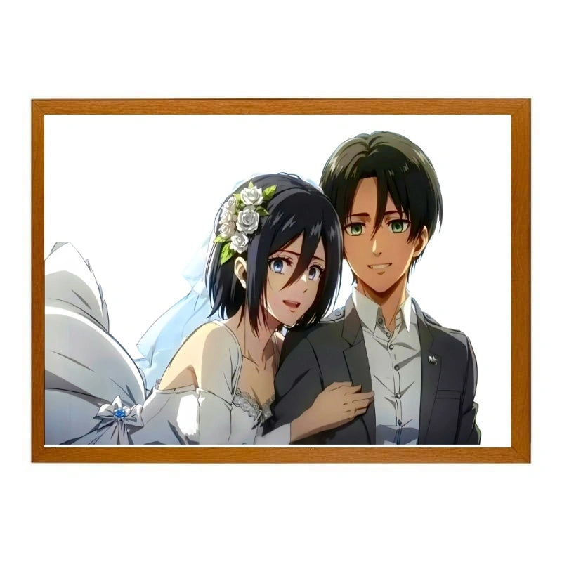 Attack on Titan Eren and Mikasa Light Painting