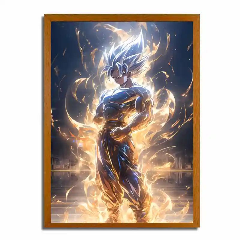 Dragon Ball Golden Goku Light Painting