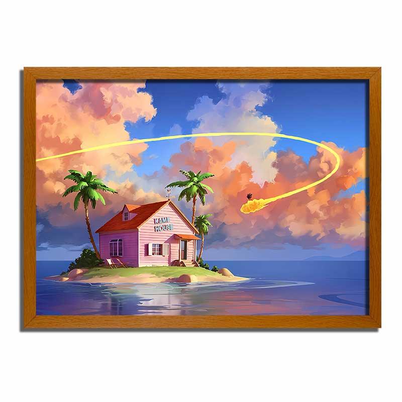 Dragon Ball Kame House LED Light Up Painting Frame Night Light Anime