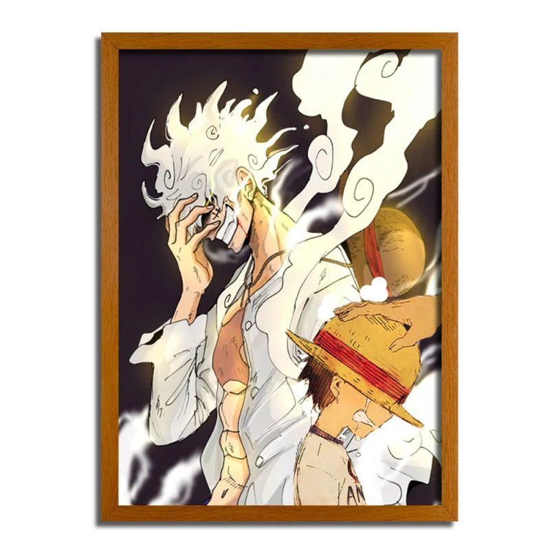 One Piece Luffy's Evolution Light Painting
